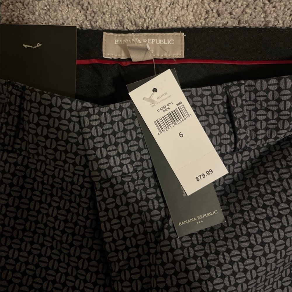 Banana Republic Men's Navy Micro-Pattern Dress Pants - Picture 3 of 4